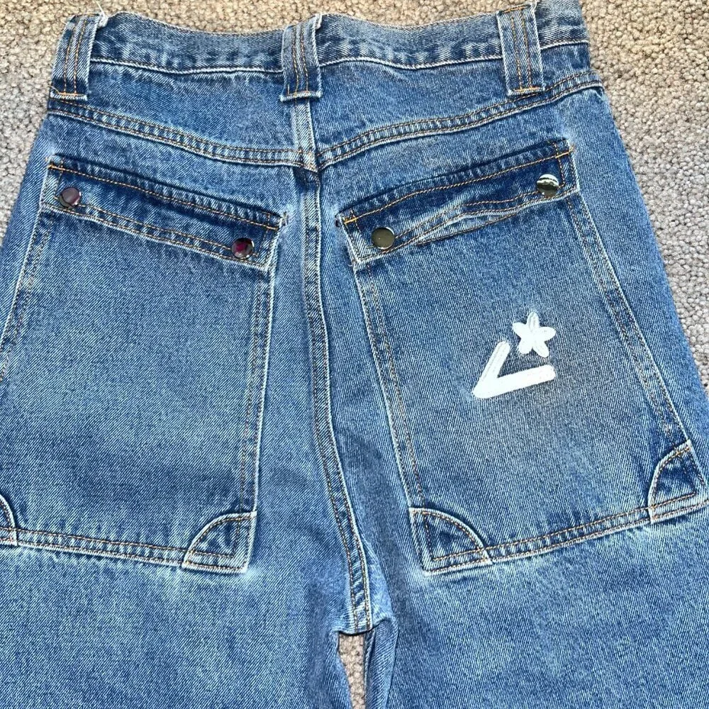 LIQUID LAGOON Y2K WIDE LEG DENIM JNCO STYLE  HEAVY BAGGY SKATER JEANS 30/32